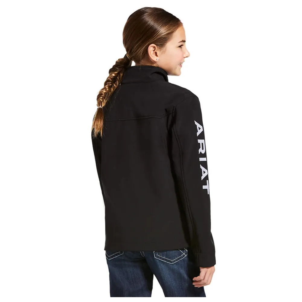 10028657 Ariat Youth New Team Softshell Jacket - Black