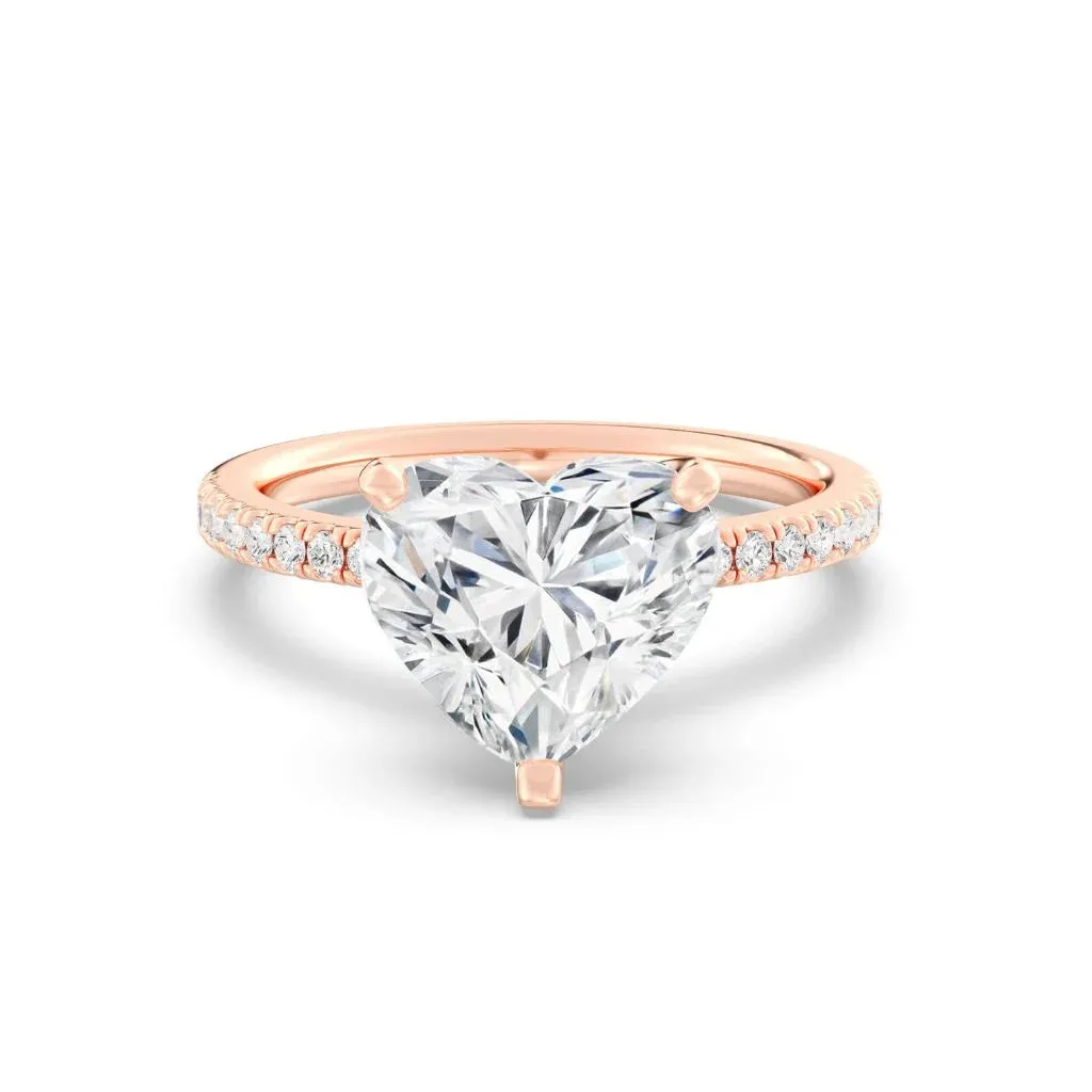 3ct Solitaire Ring Pavé Band [1]