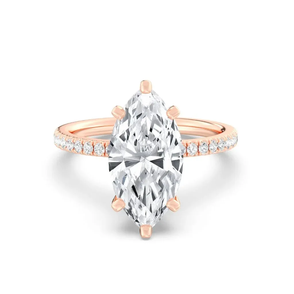 3ct Solitaire Ring Pavé Band [1]
