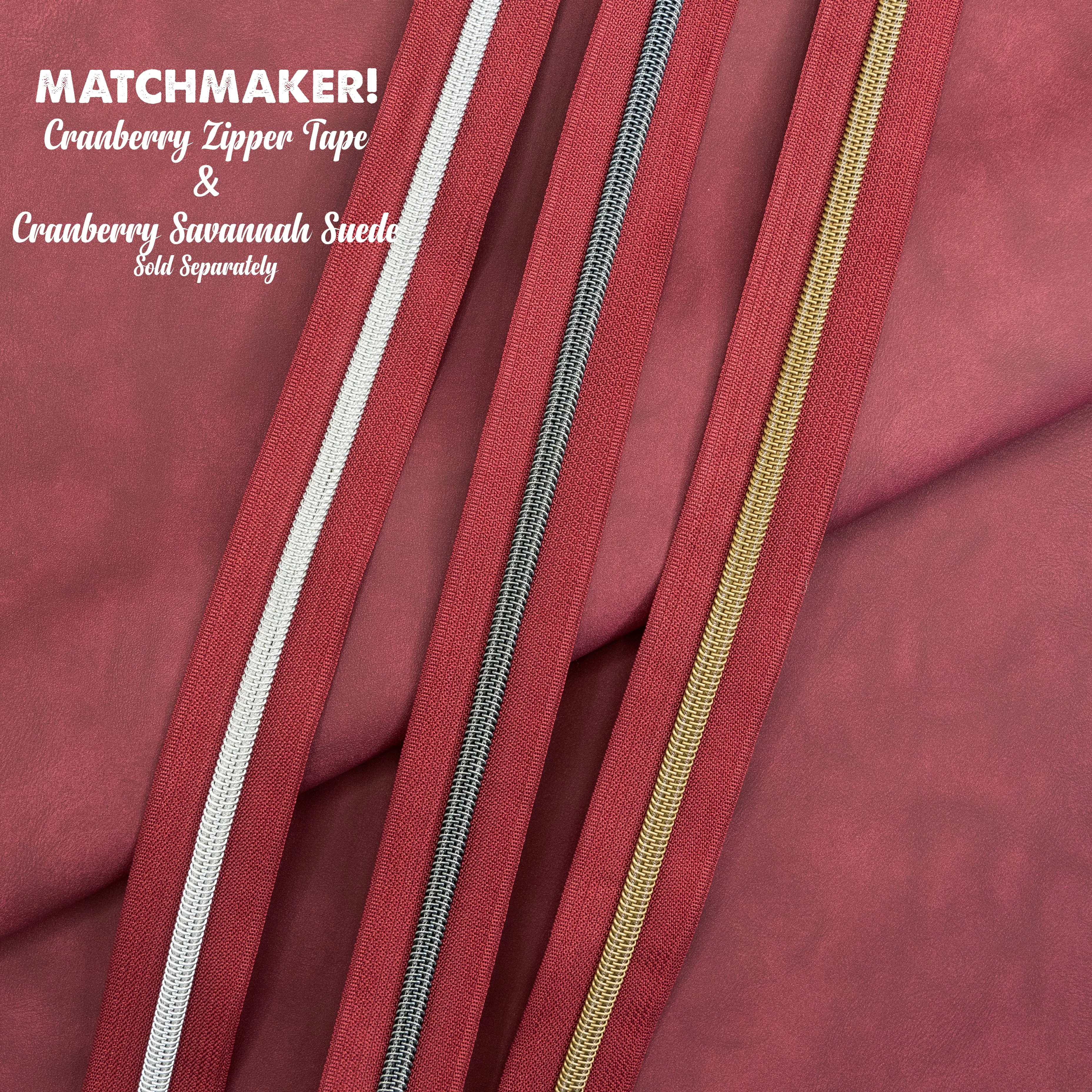 #5 Nylon Zipper Tape - Cranberry