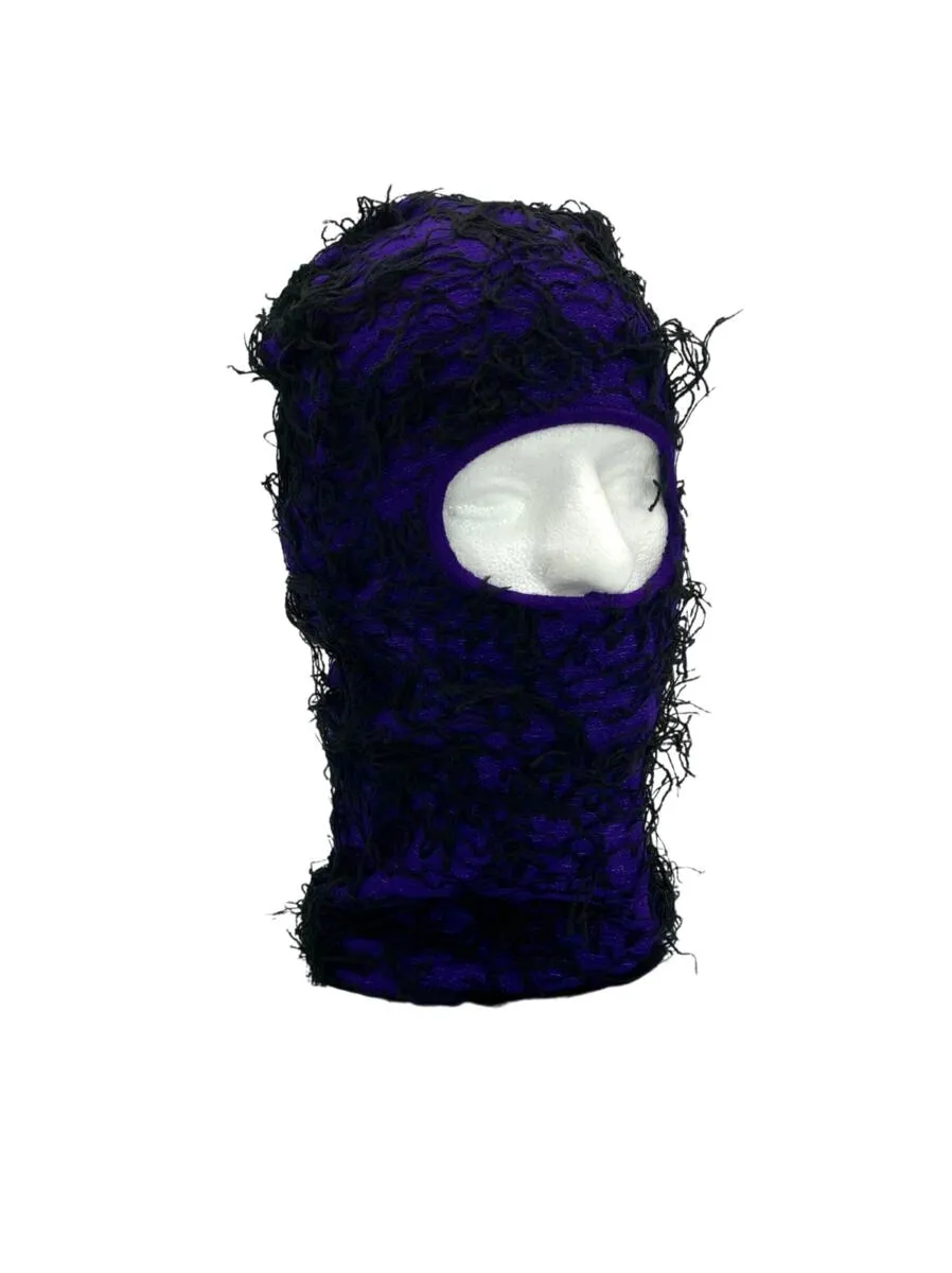 Access FUZZY BALACLAVA FACE MASK (PURPLE/BLACK)