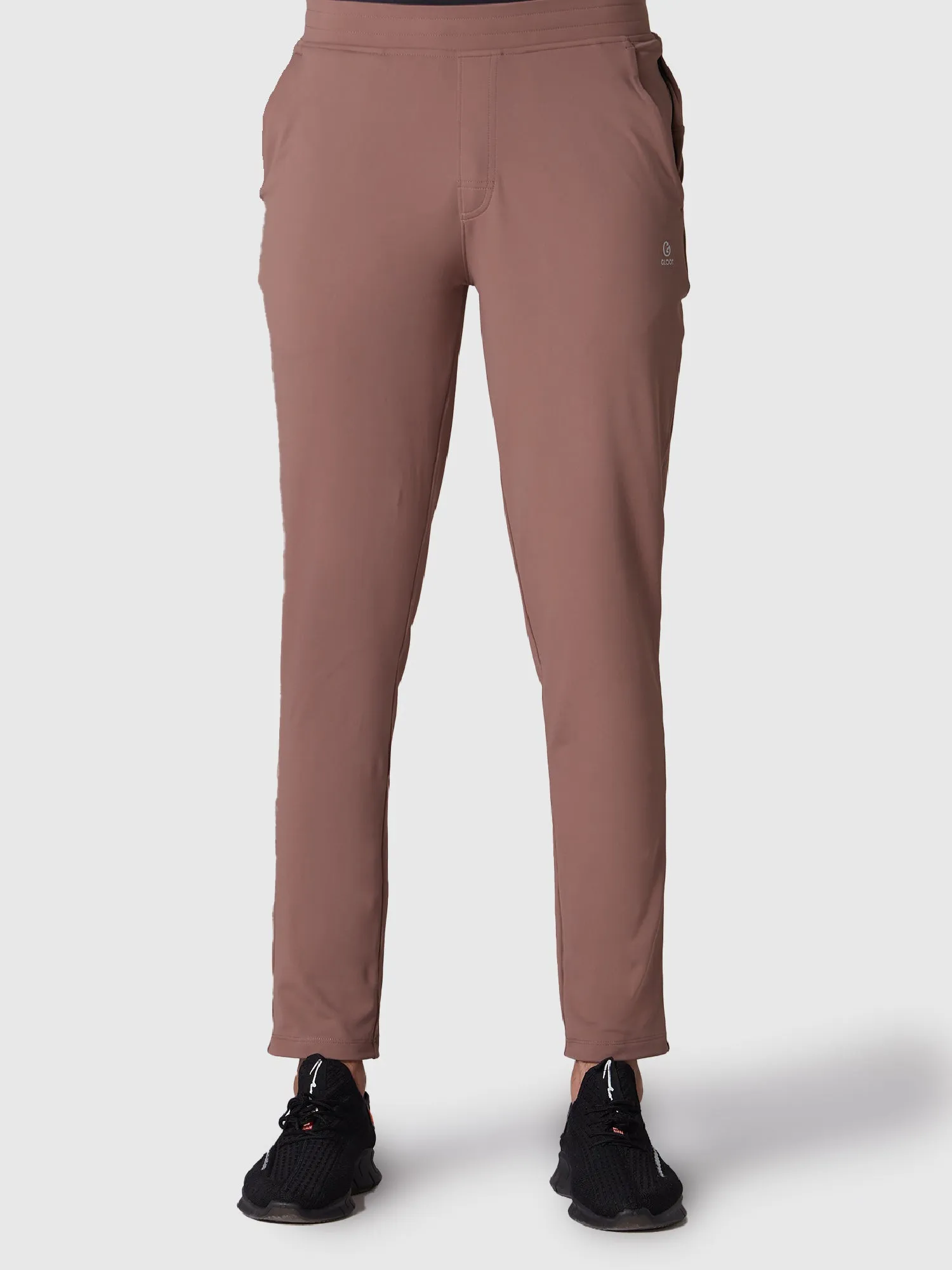 Active Sports Pants 360° Stretch Slim Fit Dark Brown