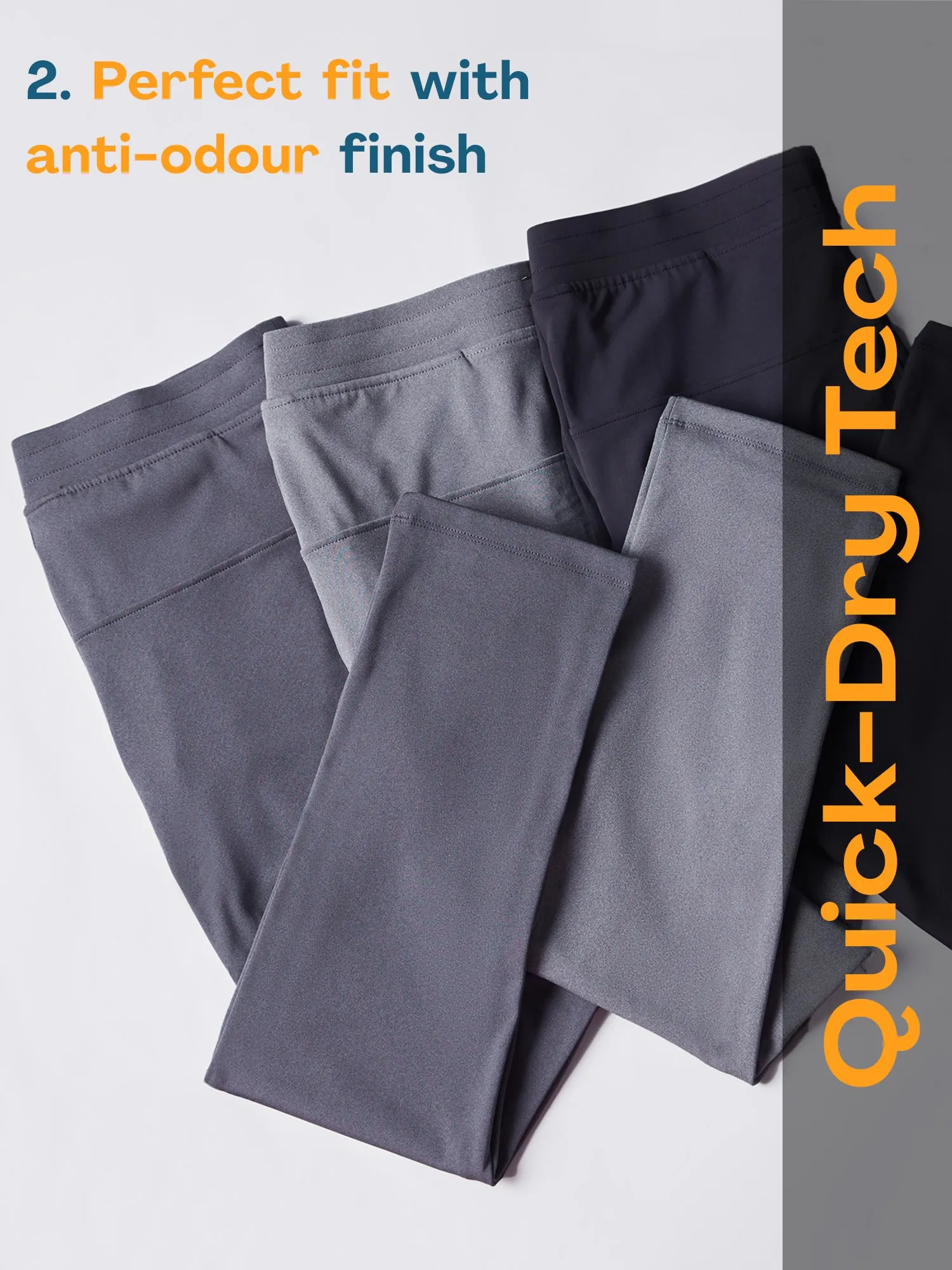 Active Sports Pants 360° Stretch Slim Fit Dark Brown