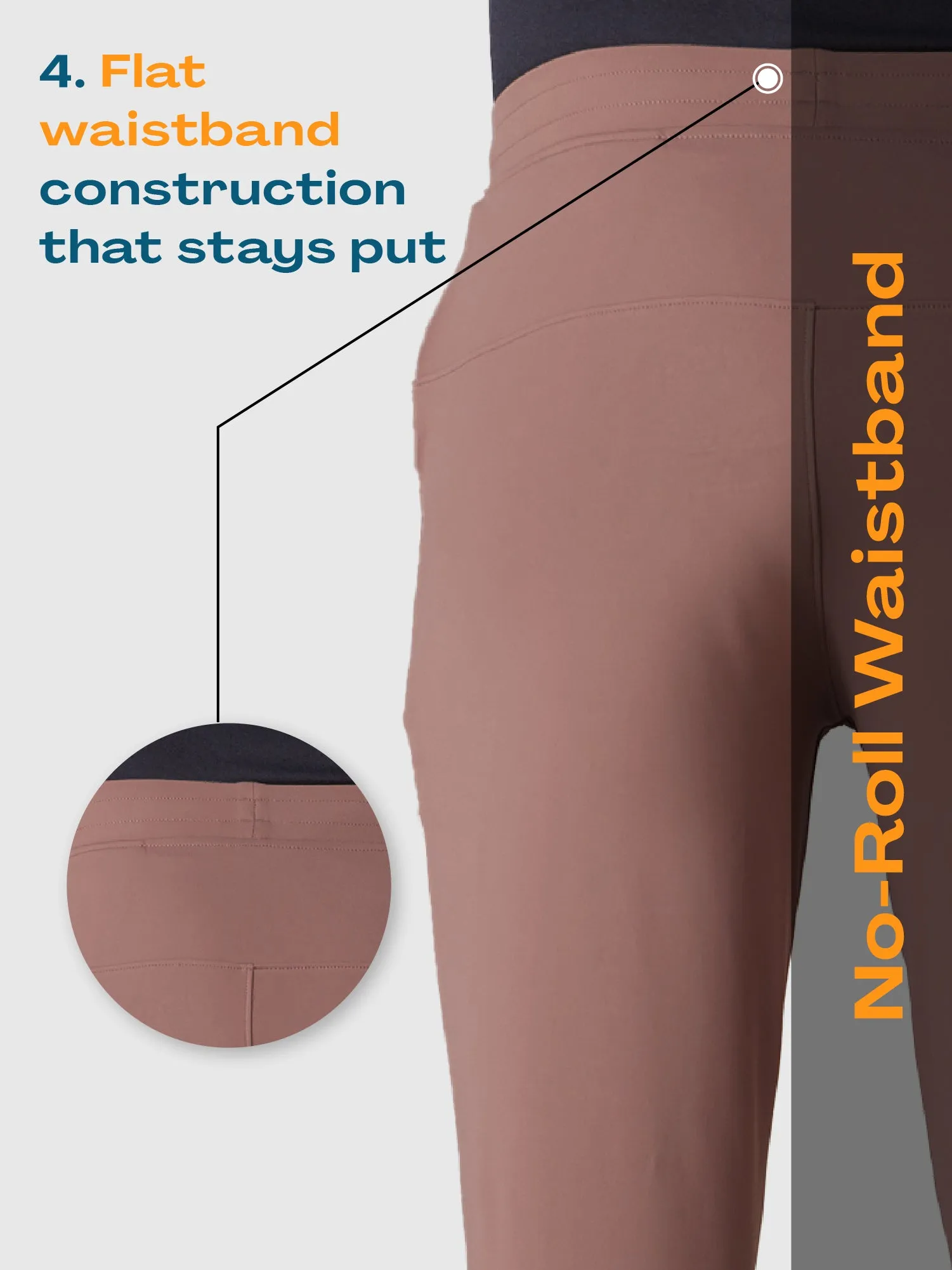 Active Sports Pants 360° Stretch Slim Fit Dark Brown