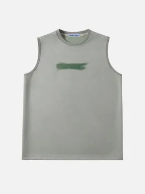 Aelfric Eden Line Print Suede Tank Top