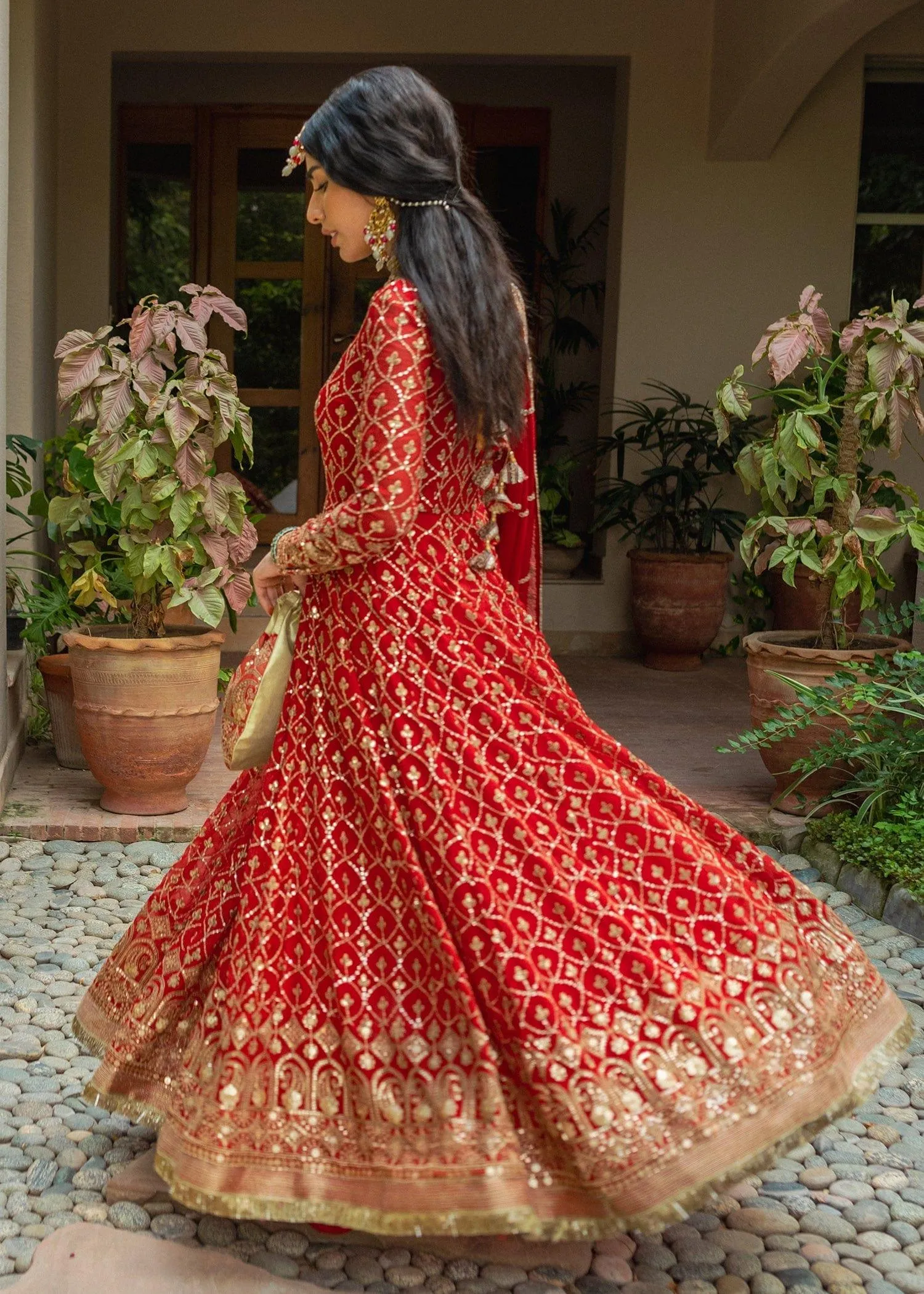 Allure by Ih - AMAL - Chiffon - Red - 4 Piece