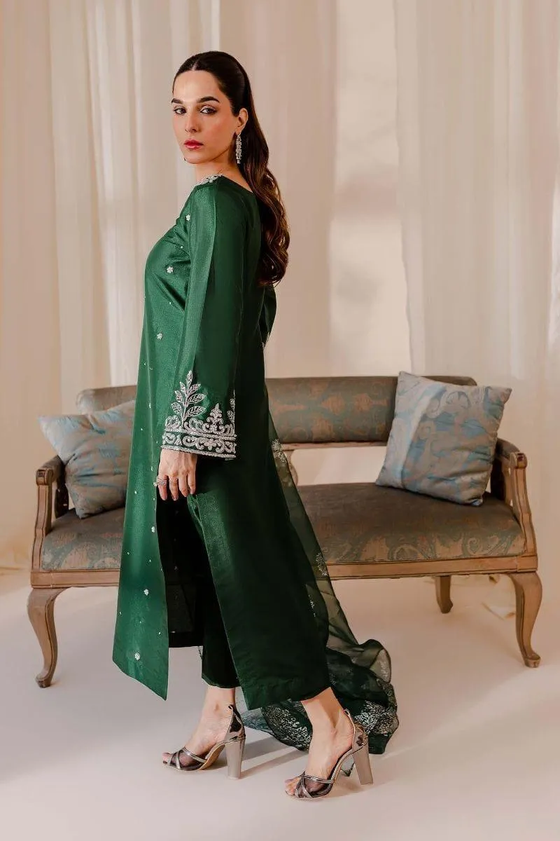 Allure by Ih - CAMELIA - Katan Silk - Emerald - 3 Piece
