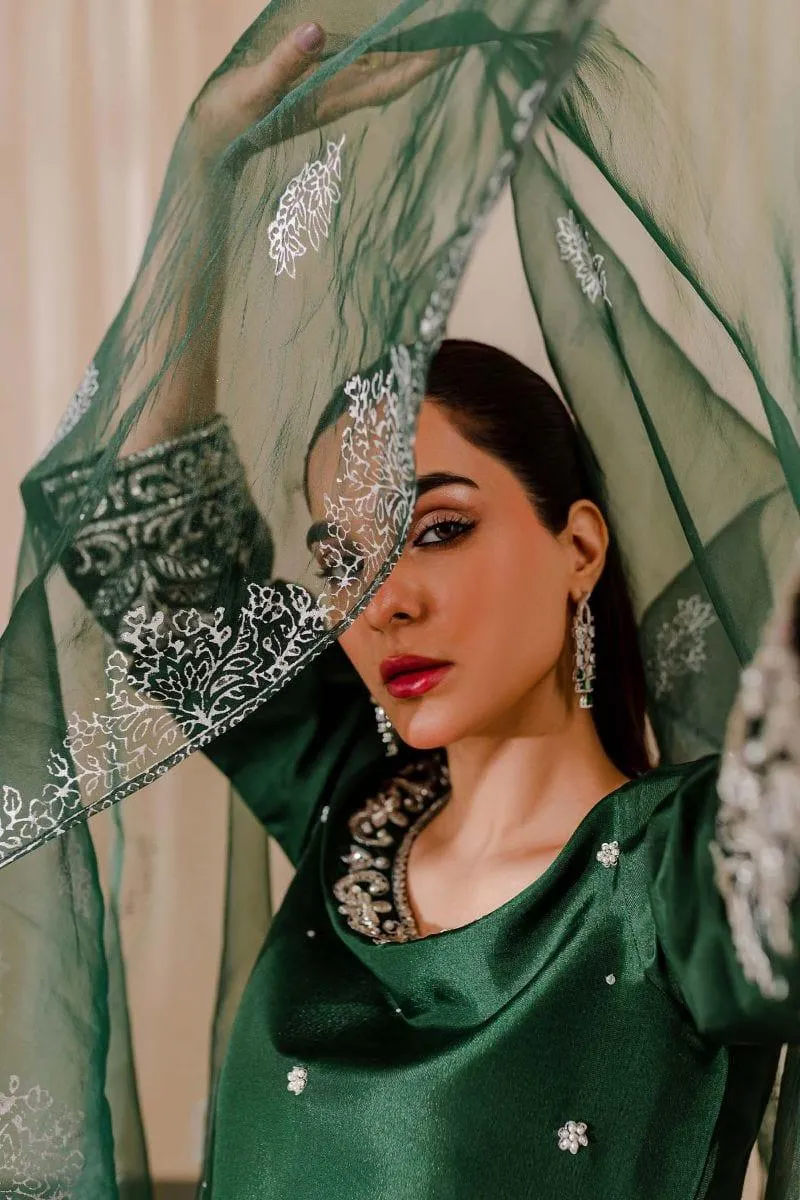 Allure by Ih - CAMELIA - Katan Silk - Emerald - 3 Piece