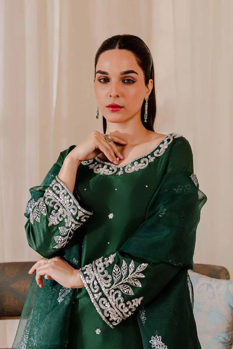 Allure by Ih - CAMELIA - Katan Silk - Emerald - 3 Piece