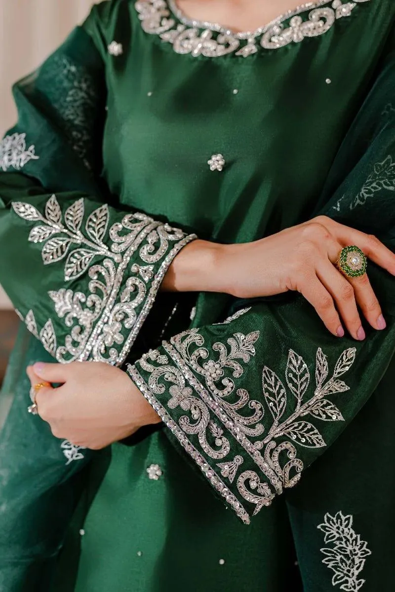 Allure by Ih - CAMELIA - Katan Silk - Emerald - 3 Piece
