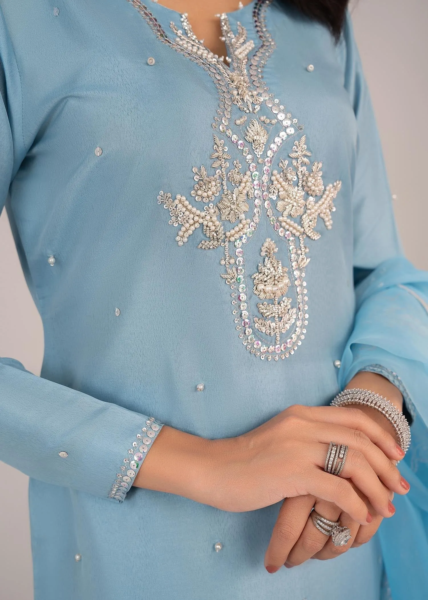 Allure by Ih - DAWN - Silk - Powder Blue - 3 Piece