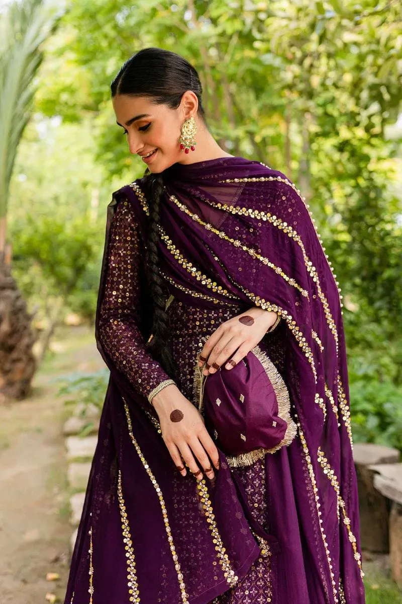 Allure by Ih - HEER - Chiffon & Silk - Plum - 4 Piece