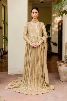 Allure by Ih - ZAMAL - Chiffon & Silk - Golden - 4 Piece