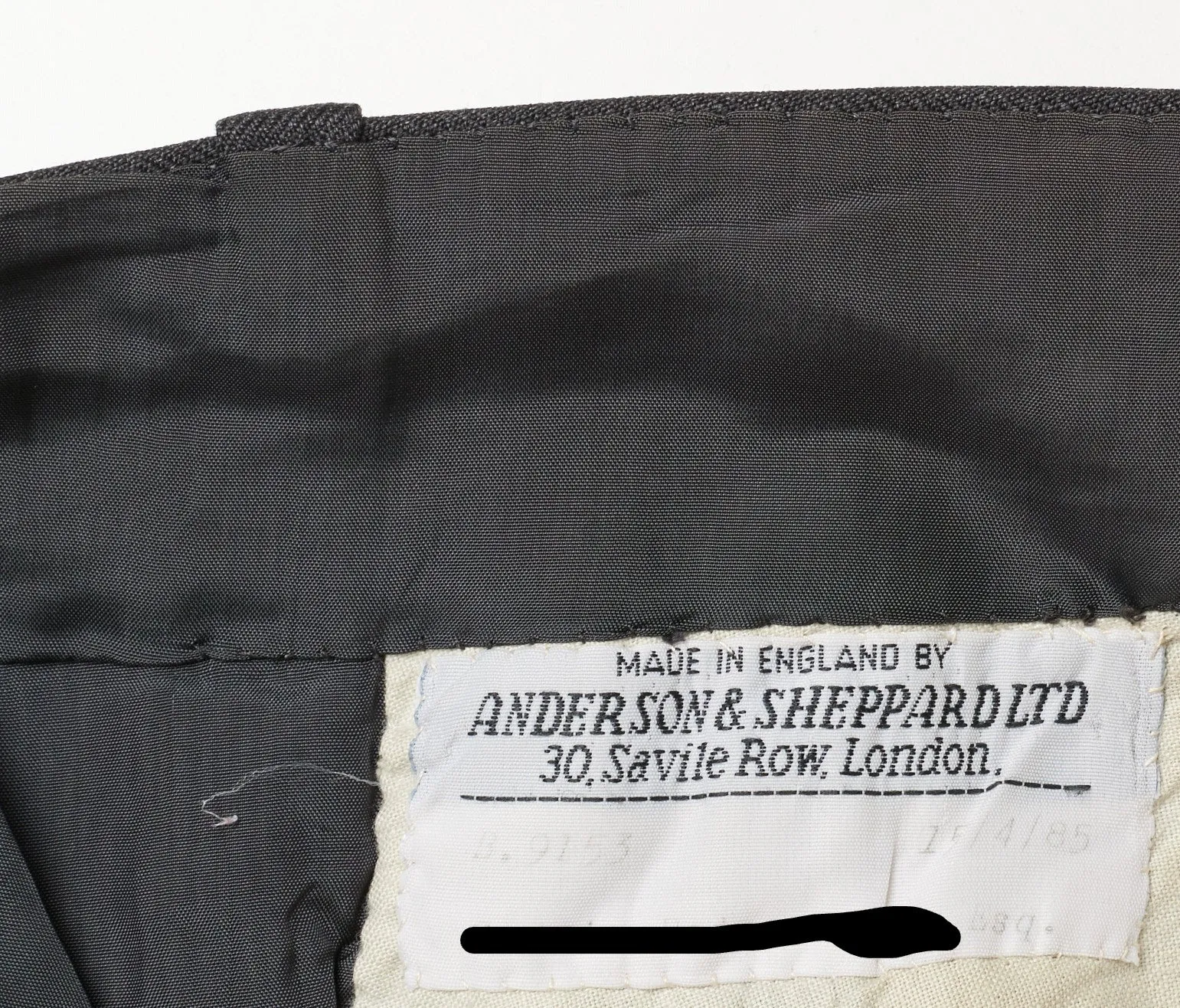 ANDERSON & SHEPPARD Savile Row Bespoke Gray Wool Pants EU 50 US 34