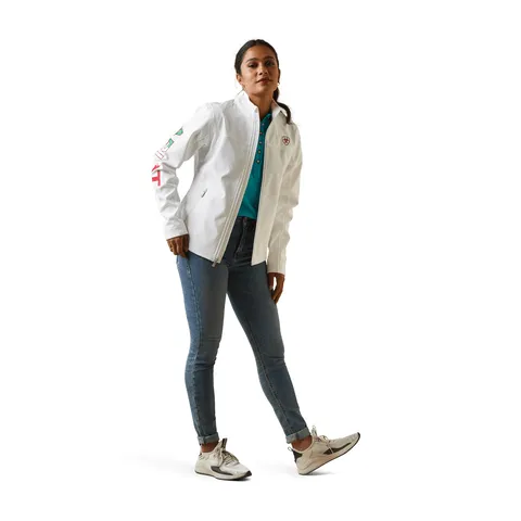 Ariat Women's Classic Team White Softshell Mexico Jacket 10043548