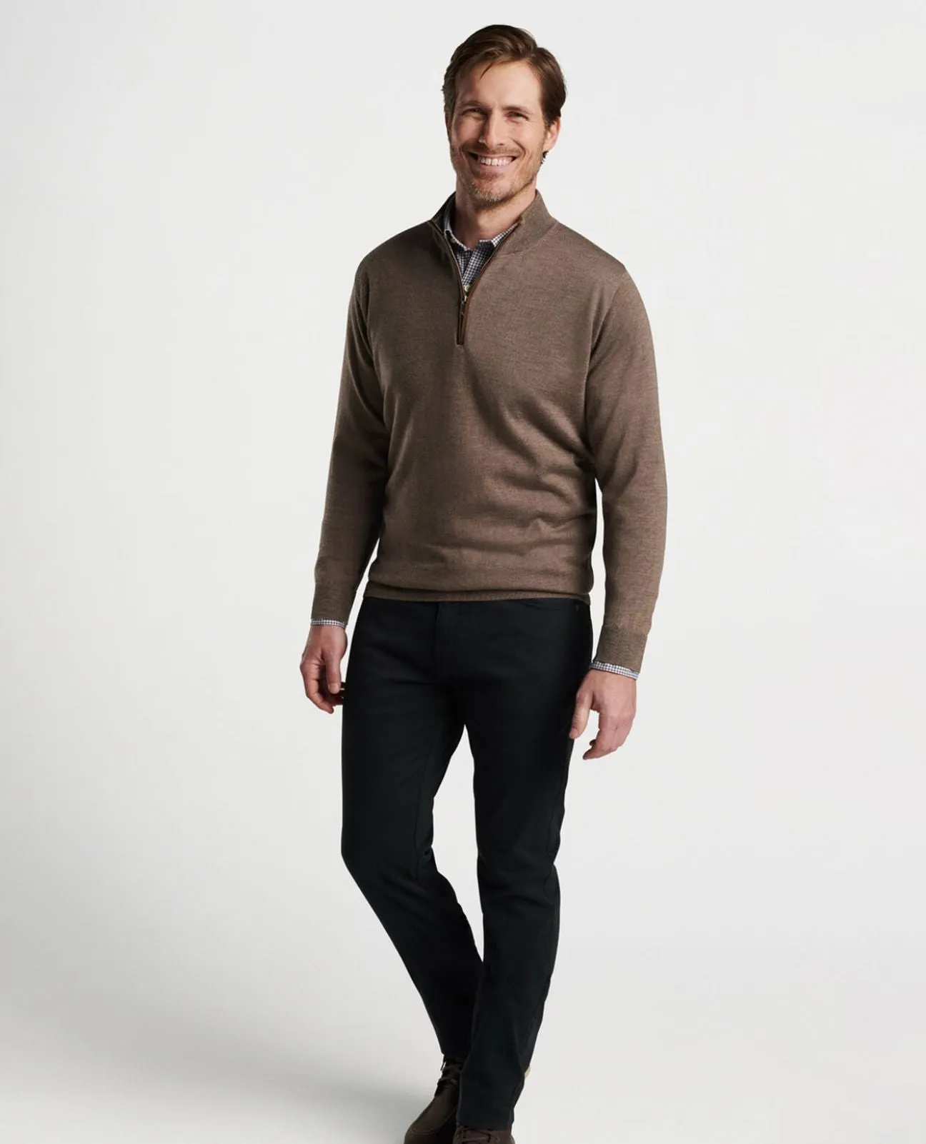 Autumn Crest Suede Trim Quarter-Zip