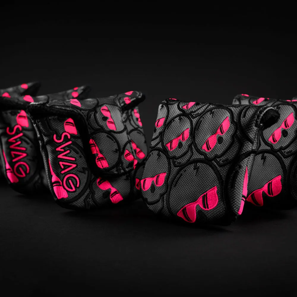 Azalea Pink Concentric Skulls Mallet Cover