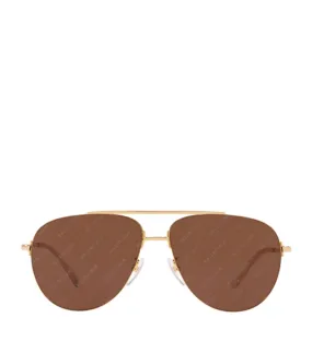 Balenciaga Eyewear Invisible XXL pilot-frame sunglasses