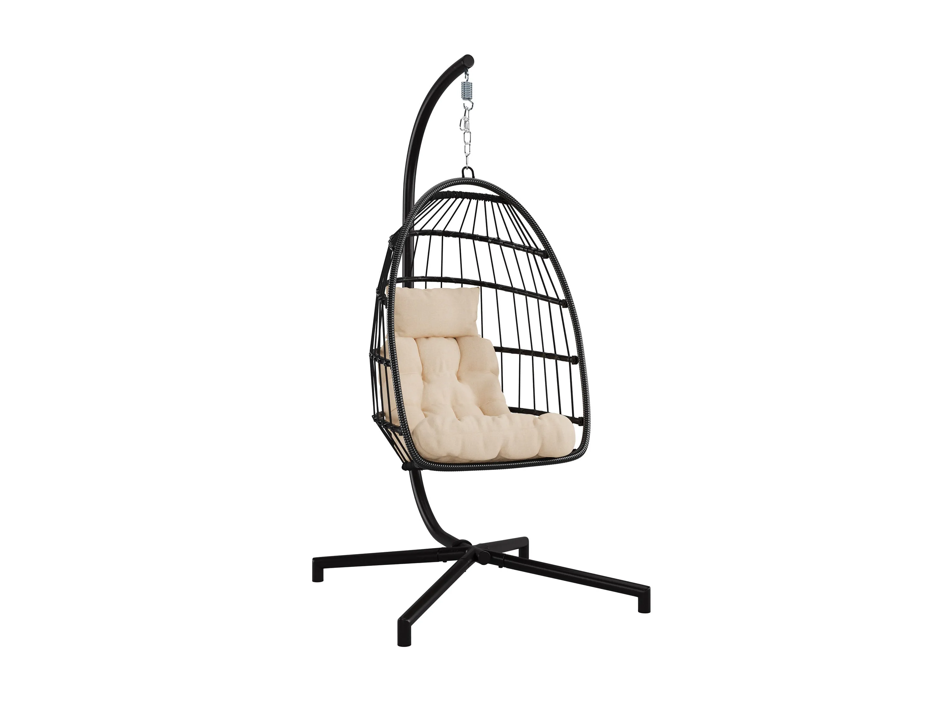 Beige Hanging Egg Chair