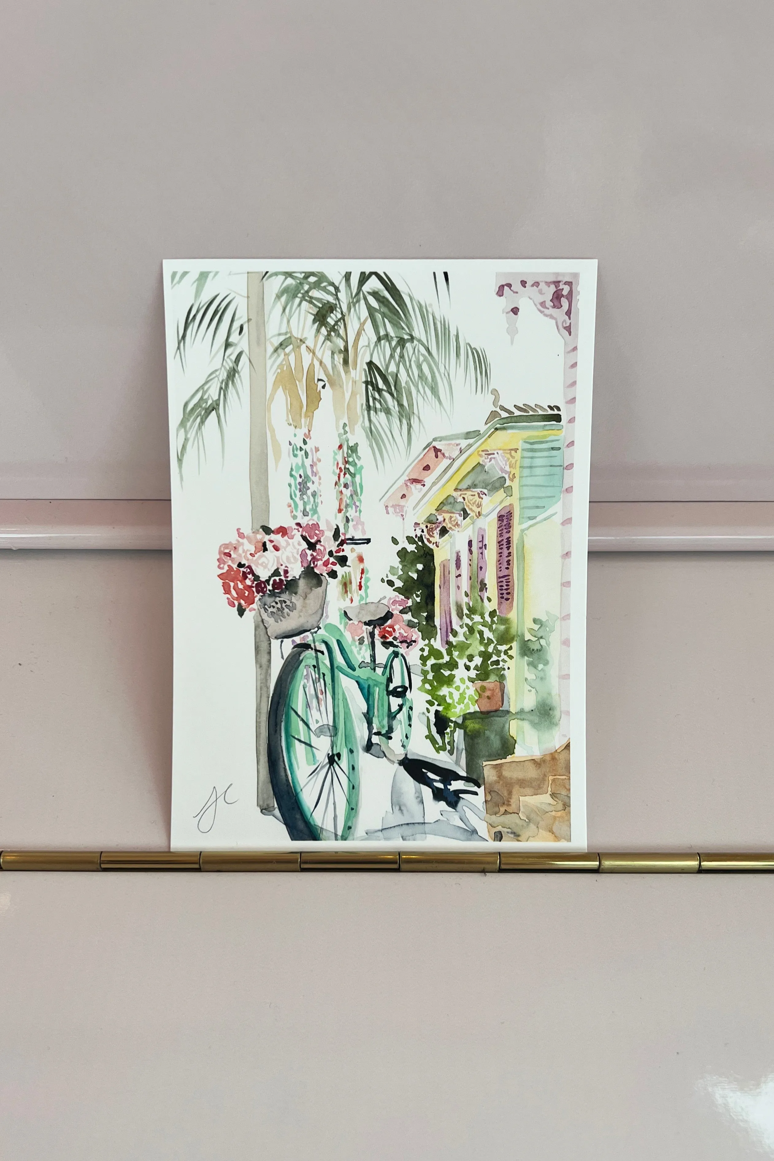 Bicycle in the Marigny 5" x 7" Lyla Clayre Print