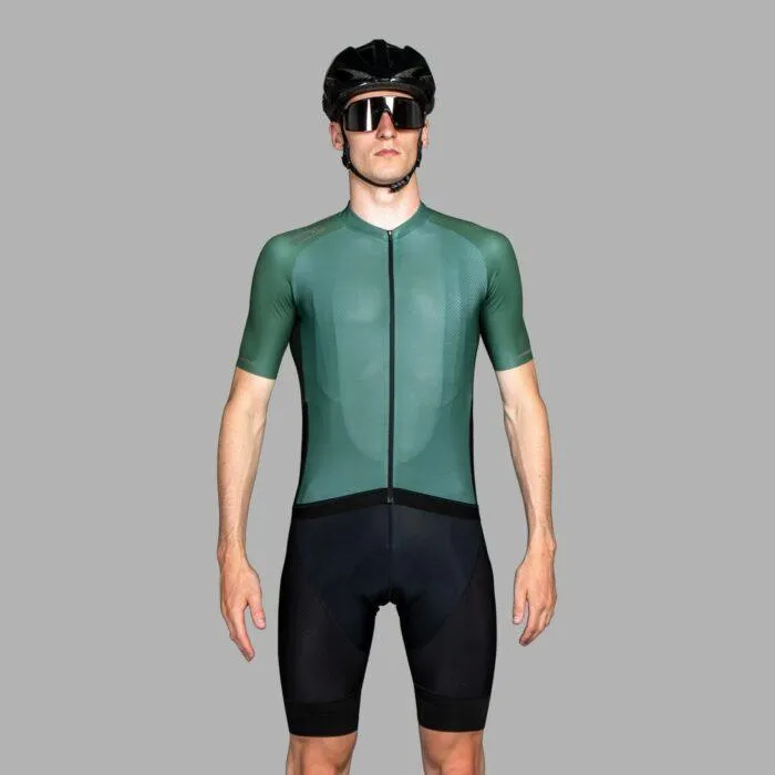 Bioracer Sprinter Coldblack Mens Cycling Jersey (Light Olive)
