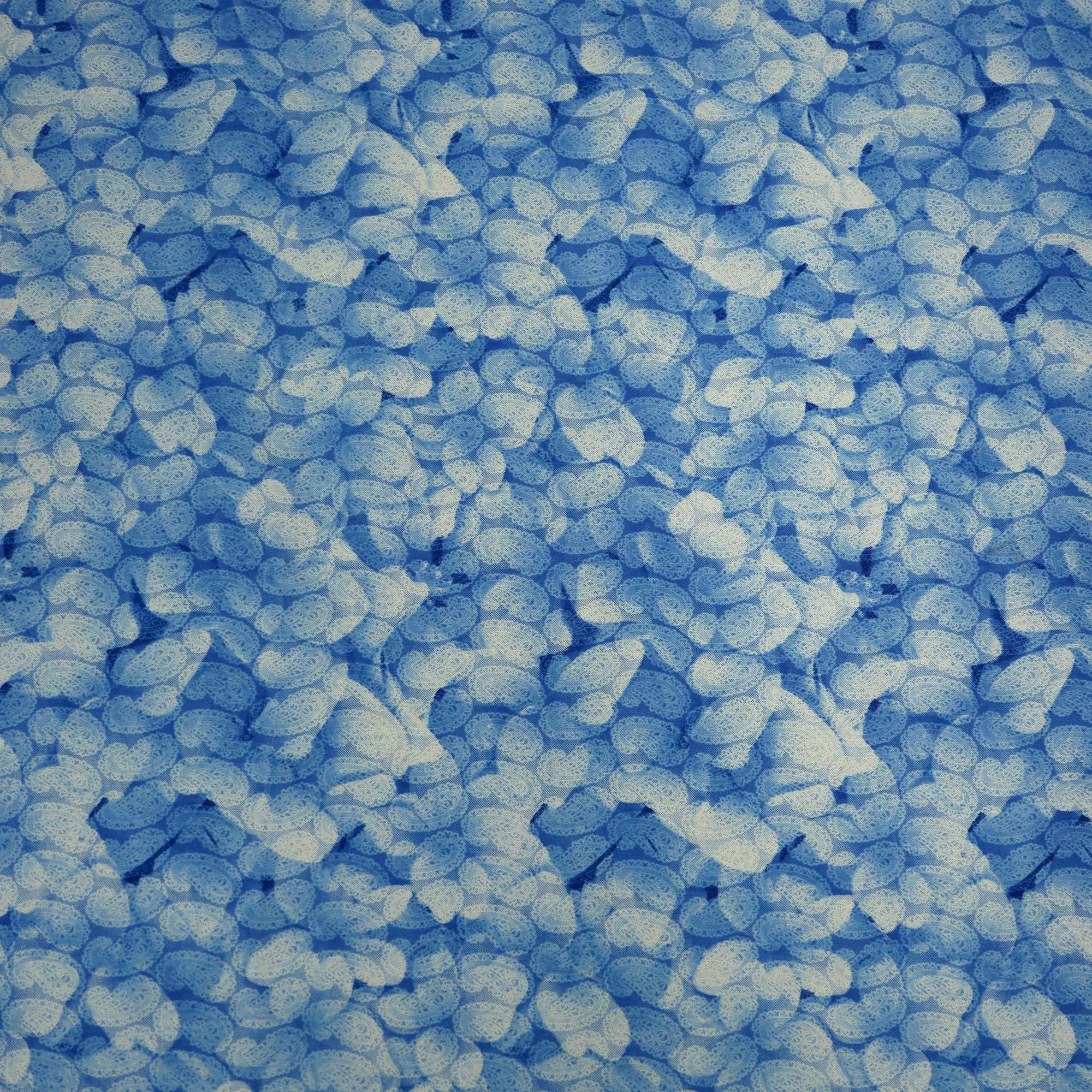 Blue Hydrangea Mist Italian Cotton Stretch Fabric