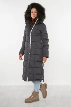 Chatsworth Longline Puffer Coat - Charcoal
