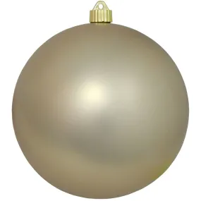 Christmas By Krebs 8" (200mm) Velvet Buff Biege [1 Piece] Solid Commercial Grade Indoor and Outdoor Shatterproof Plastic, UV and Water Resistant Ball Ornament Decorations