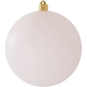 Christmas By Krebs 8" (200mm) Velvet Cloud White [1 Piece] Solid Commercial Grade Indoor and Outdoor Shatterproof Plastic, UV and Water Resistant Ball Ornament Decorations