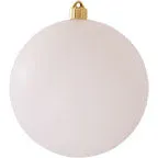 Christmas By Krebs 8" (200mm) Velvet Cloud White [1 Piece] Solid Commercial Grade Indoor and Outdoor Shatterproof Plastic, UV and Water Resistant Ball Ornament Decorations