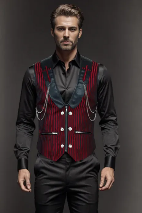 Crimson Twilight Waist Coat