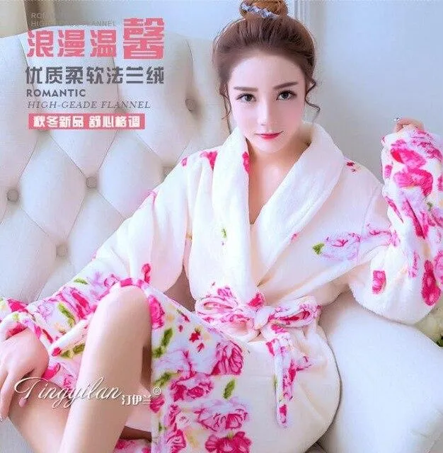 Flannel Hooded Bathrobe Men Kimono Hombre Solid Bath Robes Male Nightgown Long Sleeve Sleepwear Pajamas Lounge Homewear Men