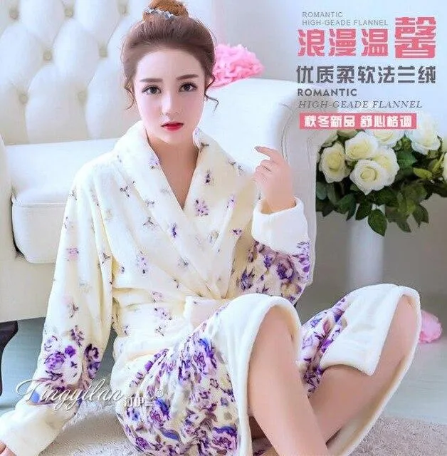 Flannel Hooded Bathrobe Men Kimono Hombre Solid Bath Robes Male Nightgown Long Sleeve Sleepwear Pajamas Lounge Homewear Men
