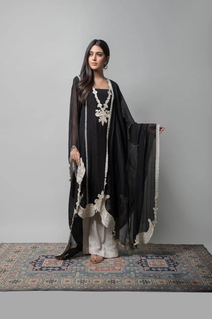 Insia Sohail - Black Lime Green 