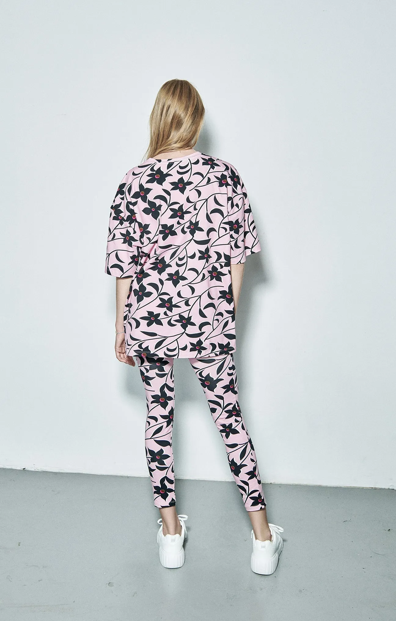 Jasna Jersey Leggings Pastel Flowers