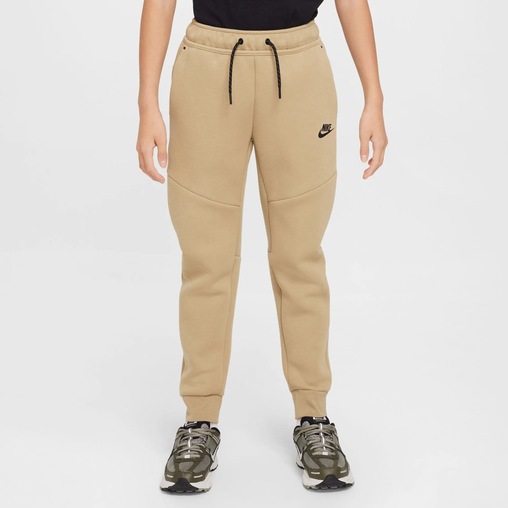 KIDS NIKE TECH FLEECE FULL-ZIP WINDRUNNER WARMUP (PARACHUTE BEIGE/LT KHAKI/BLACK)