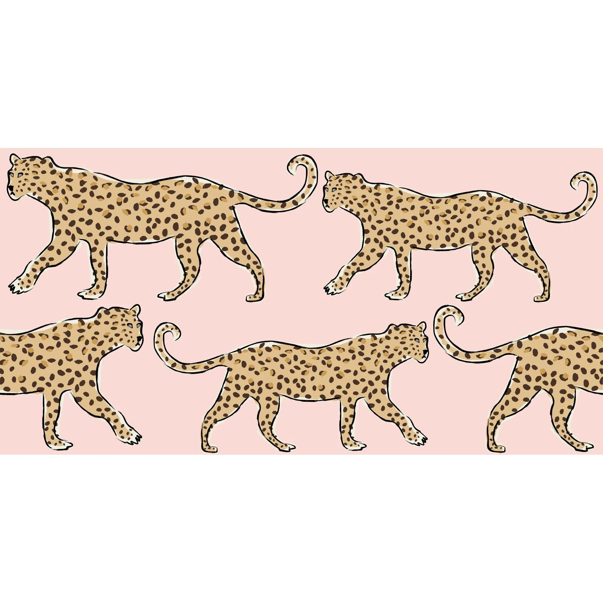 leopard blush wallpaper CAT - Wall Covering - Peel and Stick Wallmark Canvas