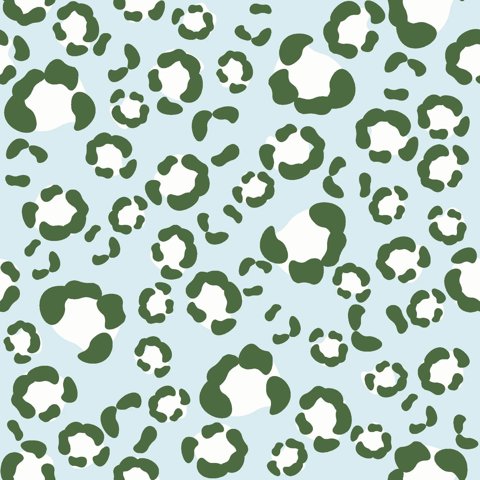 leopard spots green CAT - Wall Covering - Peel and Stick Wallmark Canvas