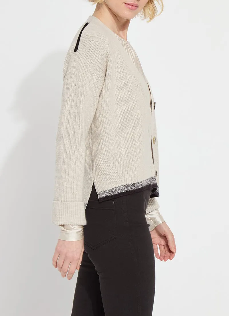 Lilith Cardigan Sweater | Light Pewter