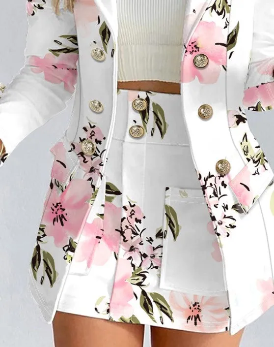 Livina - Stijlvolle bloemenblazer met puffmouwen