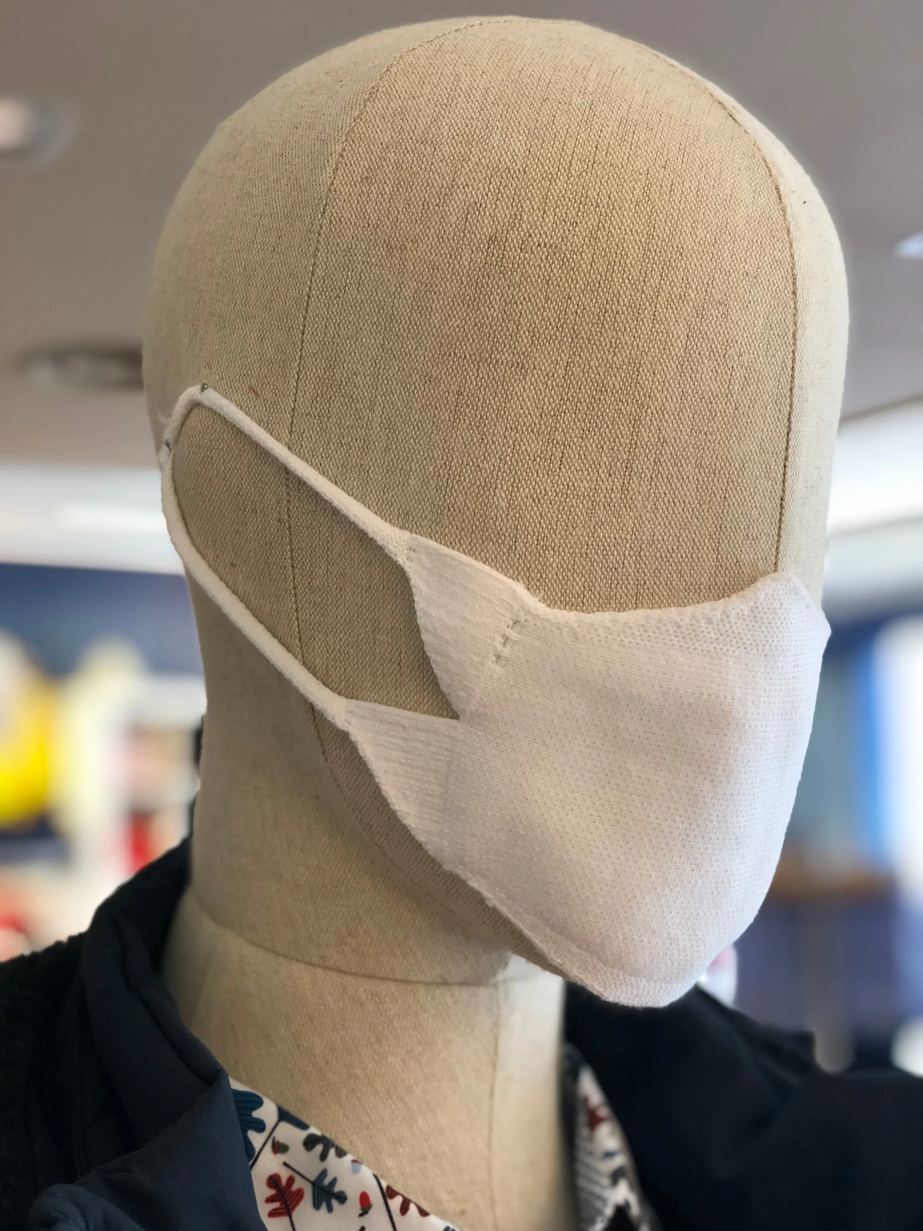 MASQUE TRICOT - Cotton Knit Face Mask (WHITE)