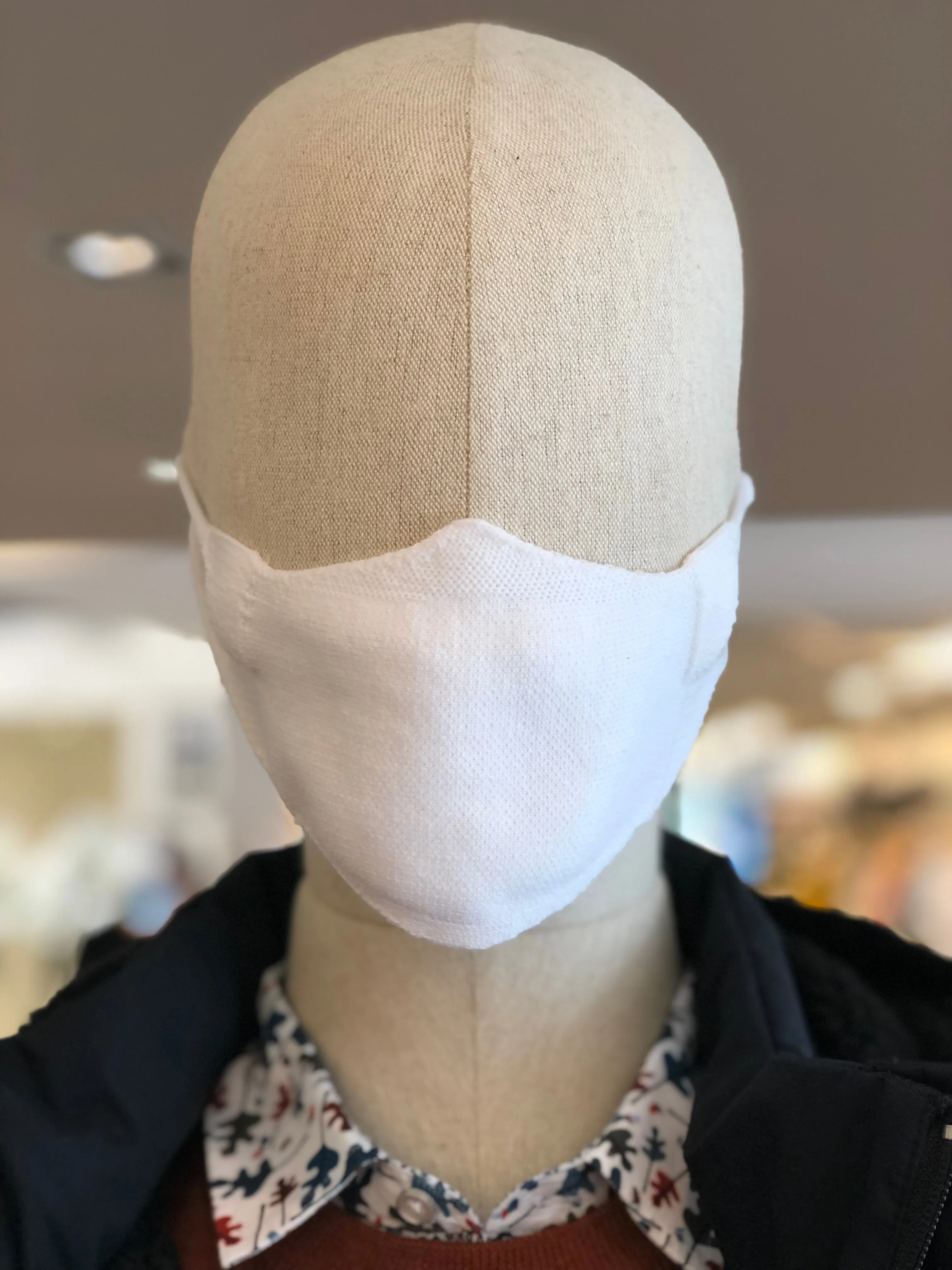 MASQUE TRICOT - Cotton Knit Face Mask (WHITE)