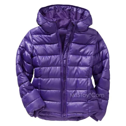 NWT Old Navy Girl Frost Free Warm Winter Puffer Jacket Cozy Water Resistant Coat