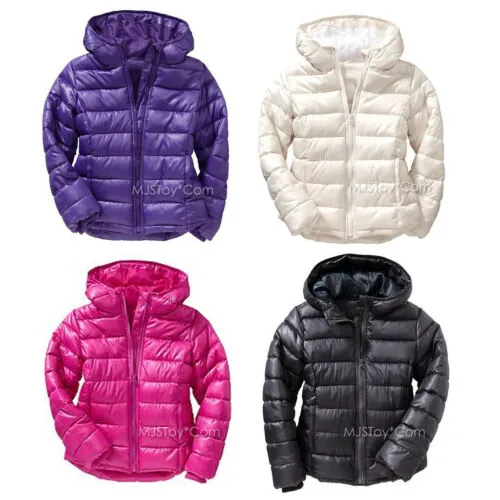 NWT Old Navy Girl Frost Free Warm Winter Puffer Jacket Cozy Water Resistant Coat