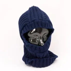 Open Face Balaclava in Ribbed Acrylic. New. Navy Blue. Open Face Balaclava in Ribbed Acrylic. New. Navy Blue.