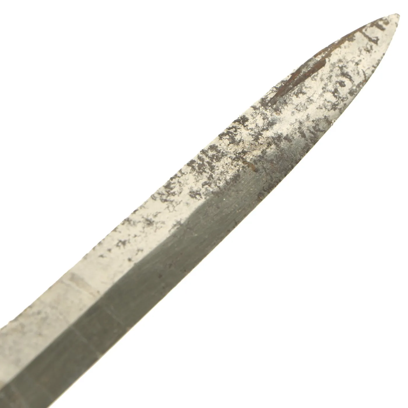 Original British WWII Royal Navy Officers Sword by Gieves Ltd. with Etched Blade & Damaged Scabbard