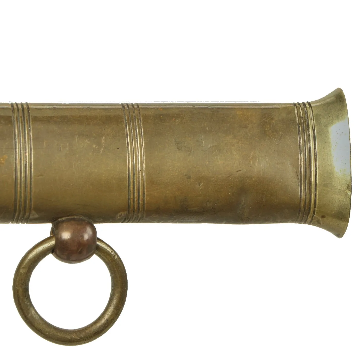 Original British WWII Royal Navy Officers Sword by Gieves Ltd. with Etched Blade & Damaged Scabbard