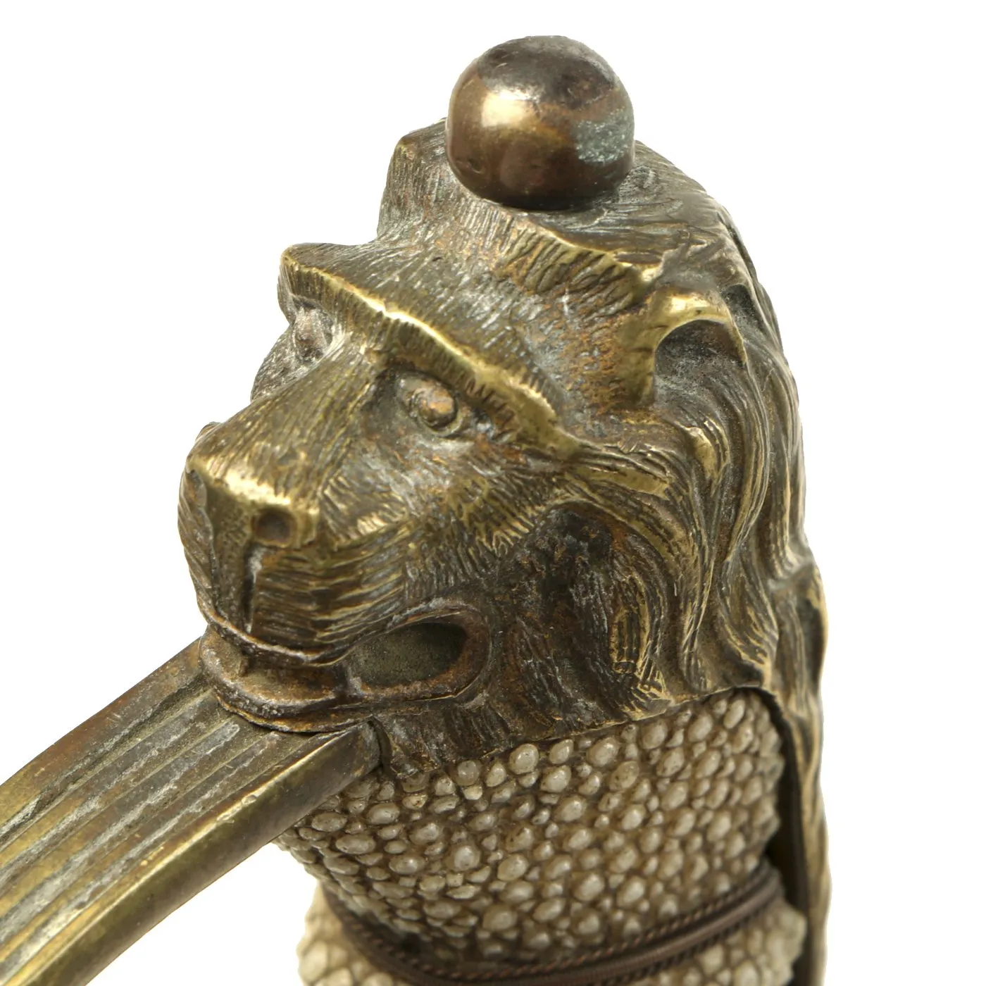 Original British WWII Royal Navy Officers Sword by Gieves Ltd. with Etched Blade & Damaged Scabbard