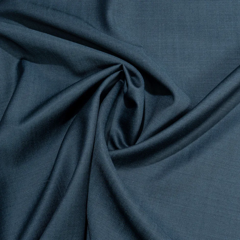 Petrol Blue Super 130s Pure Wool Suiting