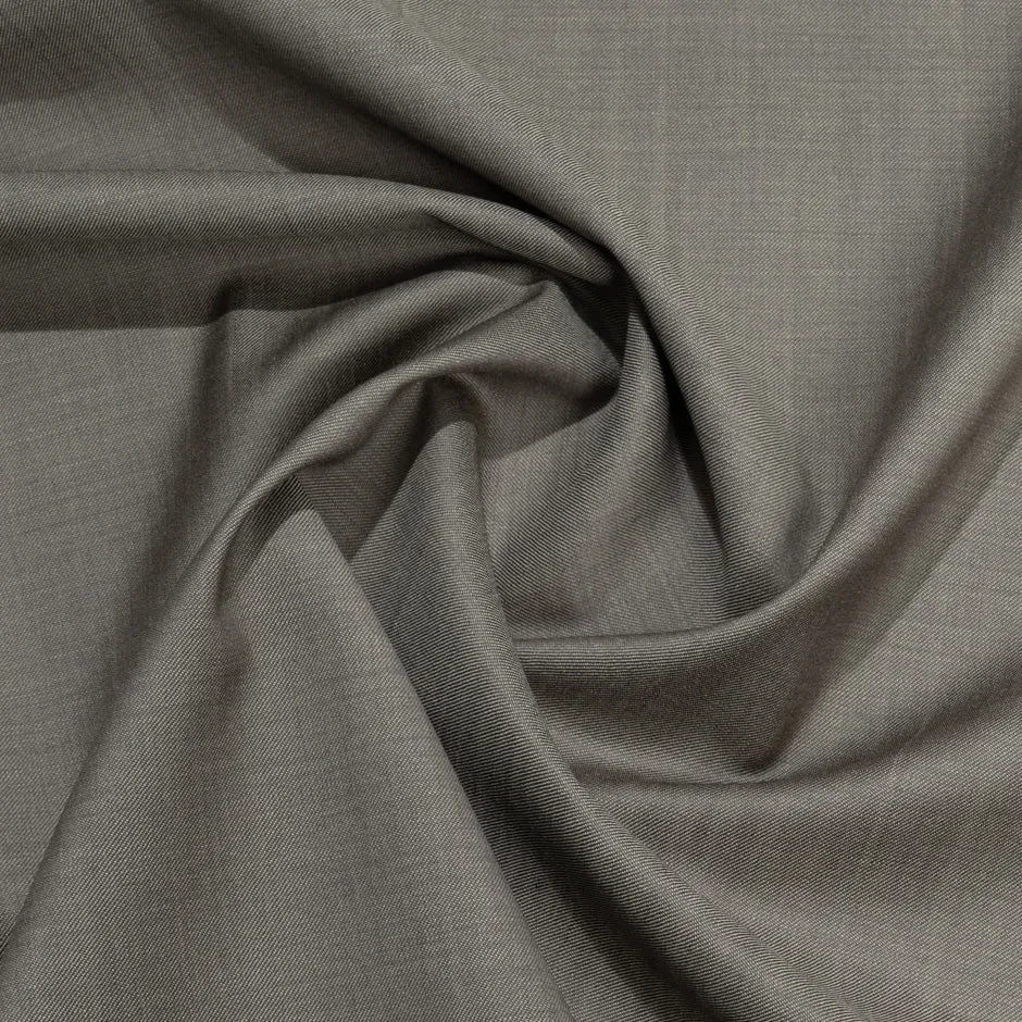 Plain Taupe Super 130s Pure Wool Suiting